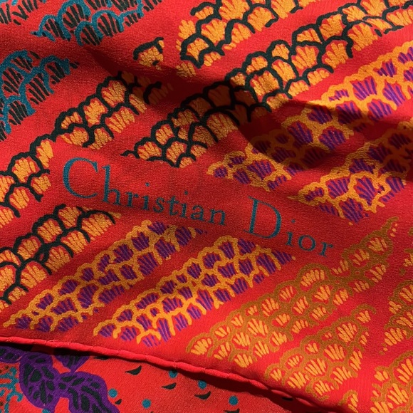 Christian Dior 100% Silk Scarf. Made in Italy - Picture 3 of 6
